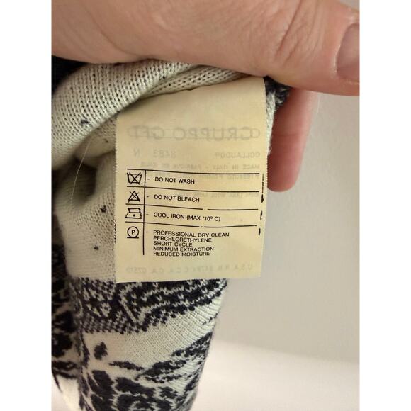 VTG Mint 80s Valentino Studio 100% Wool Cottagecore Floral Knit Sweater Dress 8 - Picture 6 of 8